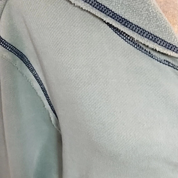 True Grit Lrg PEACE Butterfly Embroider Studs Light Green Hoodie Zip Sweatshirt - Picture 4 of 11